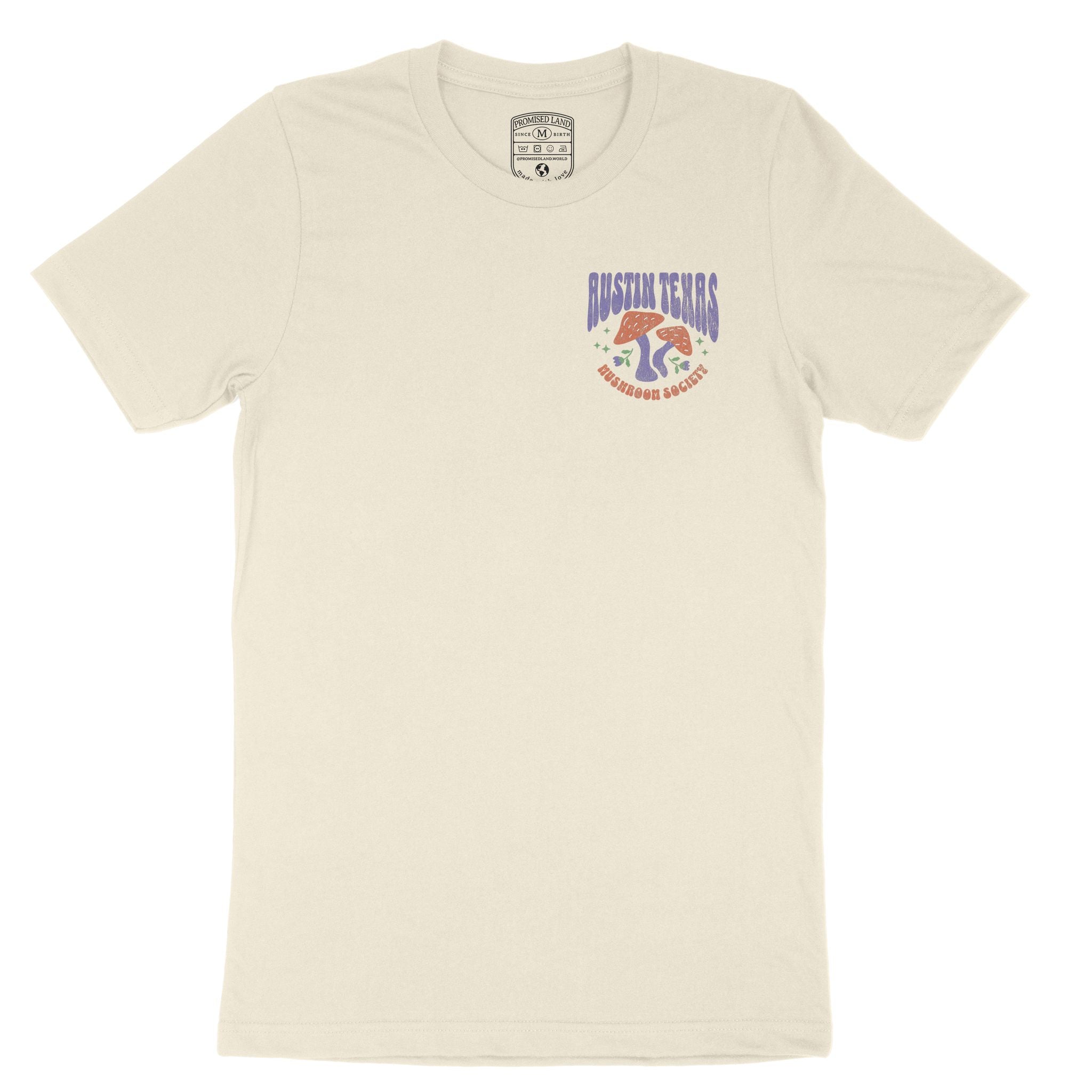 Austin Mushroom Society T-Shirt Natural front