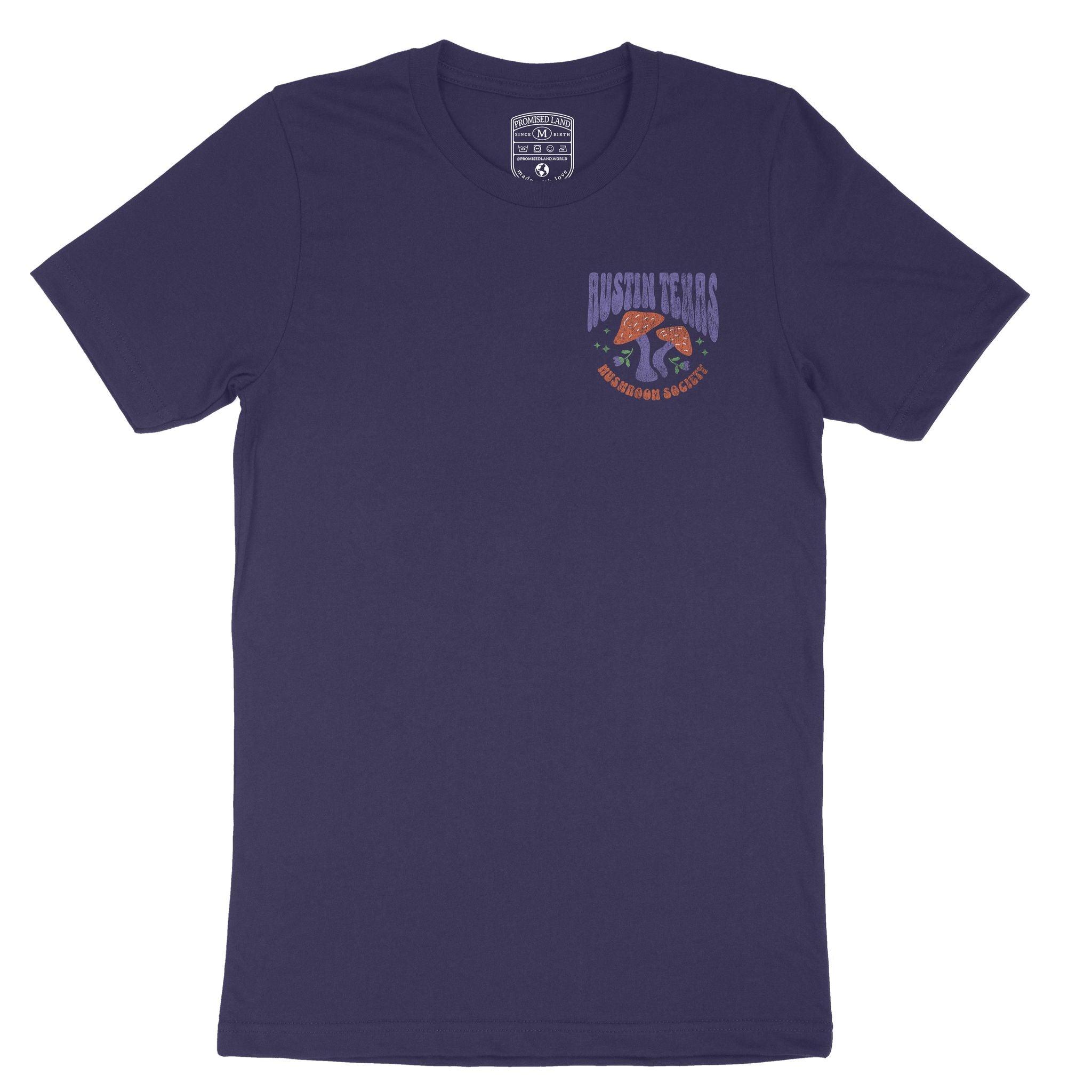 Austin Mushroom Society T-Shirt Navy front