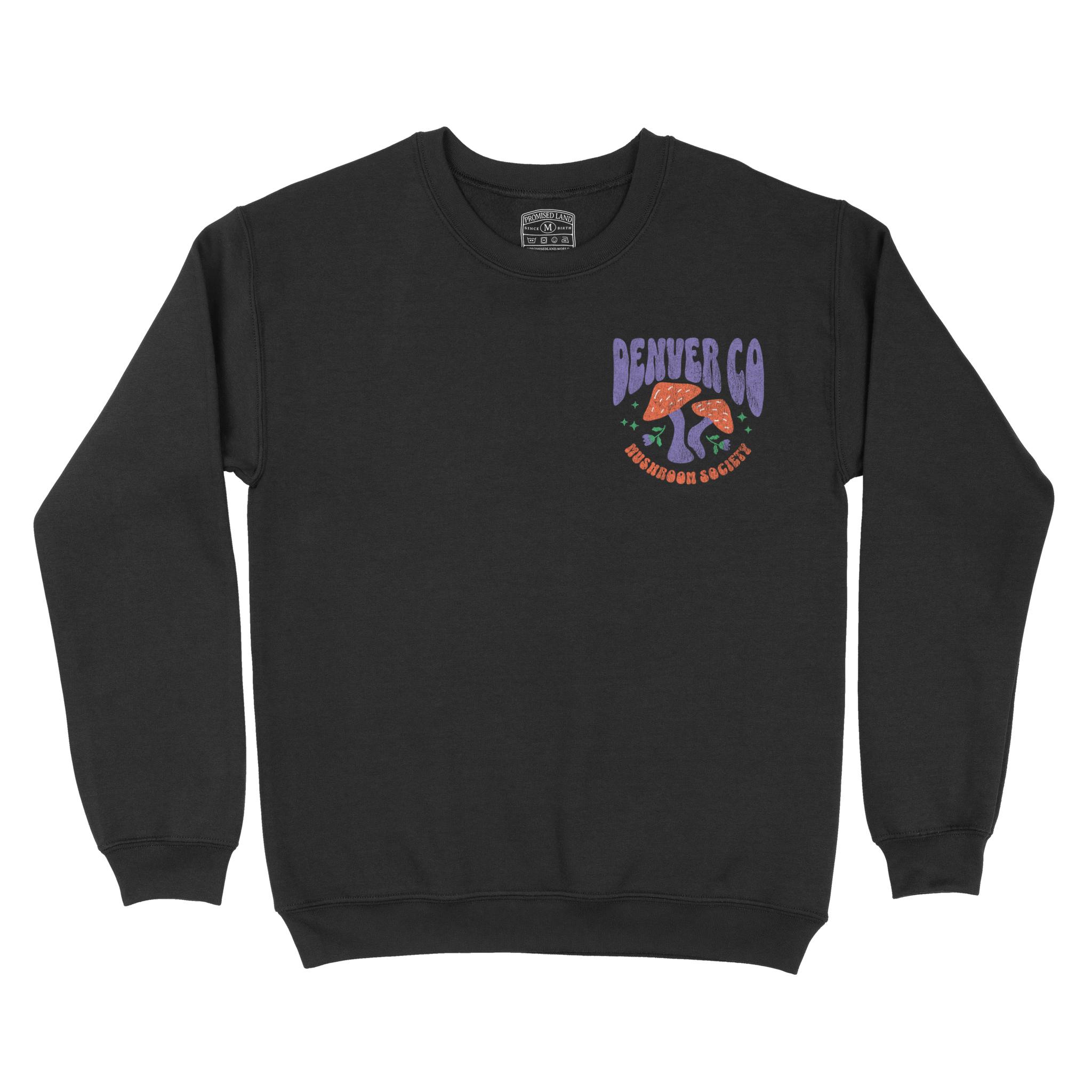 Denver Crewneck in Black - front view