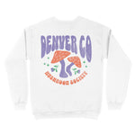 Denver Crewneck in White - back view