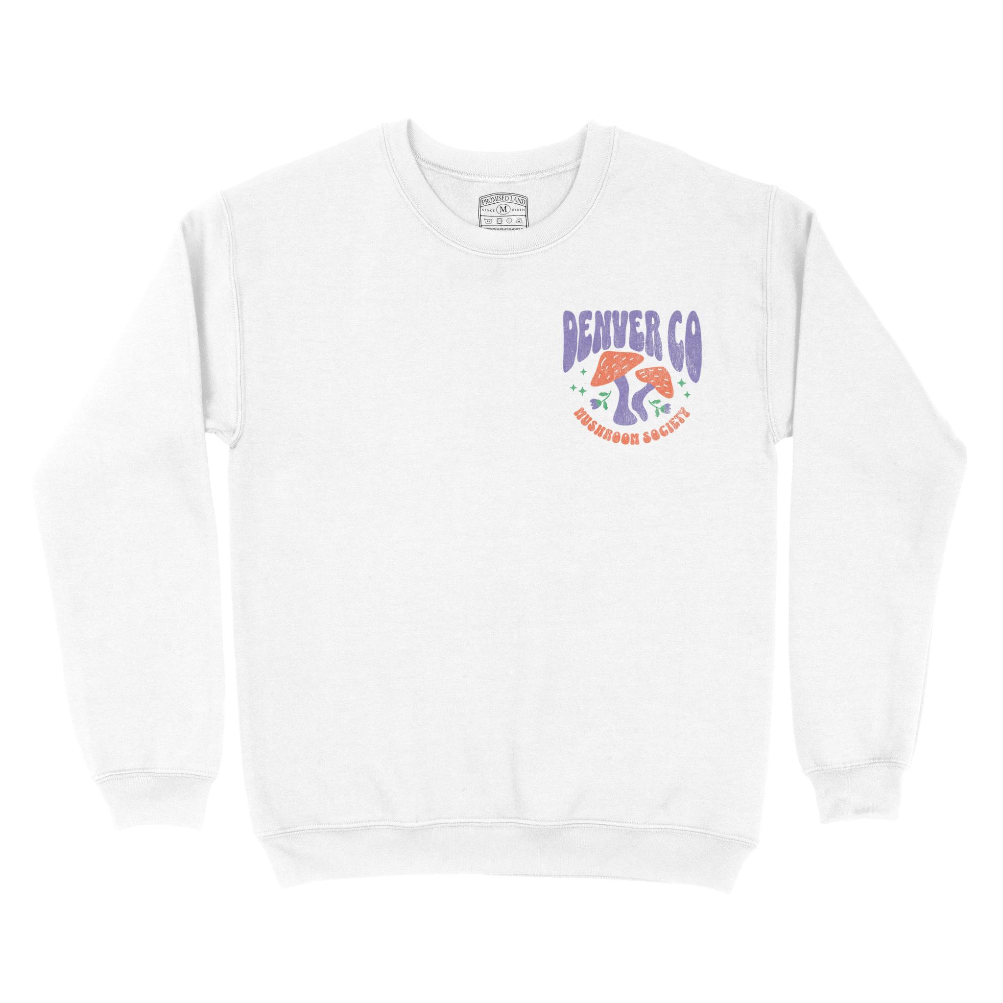 Denver Crewneck in White - front view