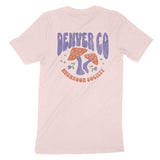 Denver Mushroom Society T-Shirt Soft Pink back
