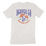 Denver Mushroom Society T-Shirt Vintage White back