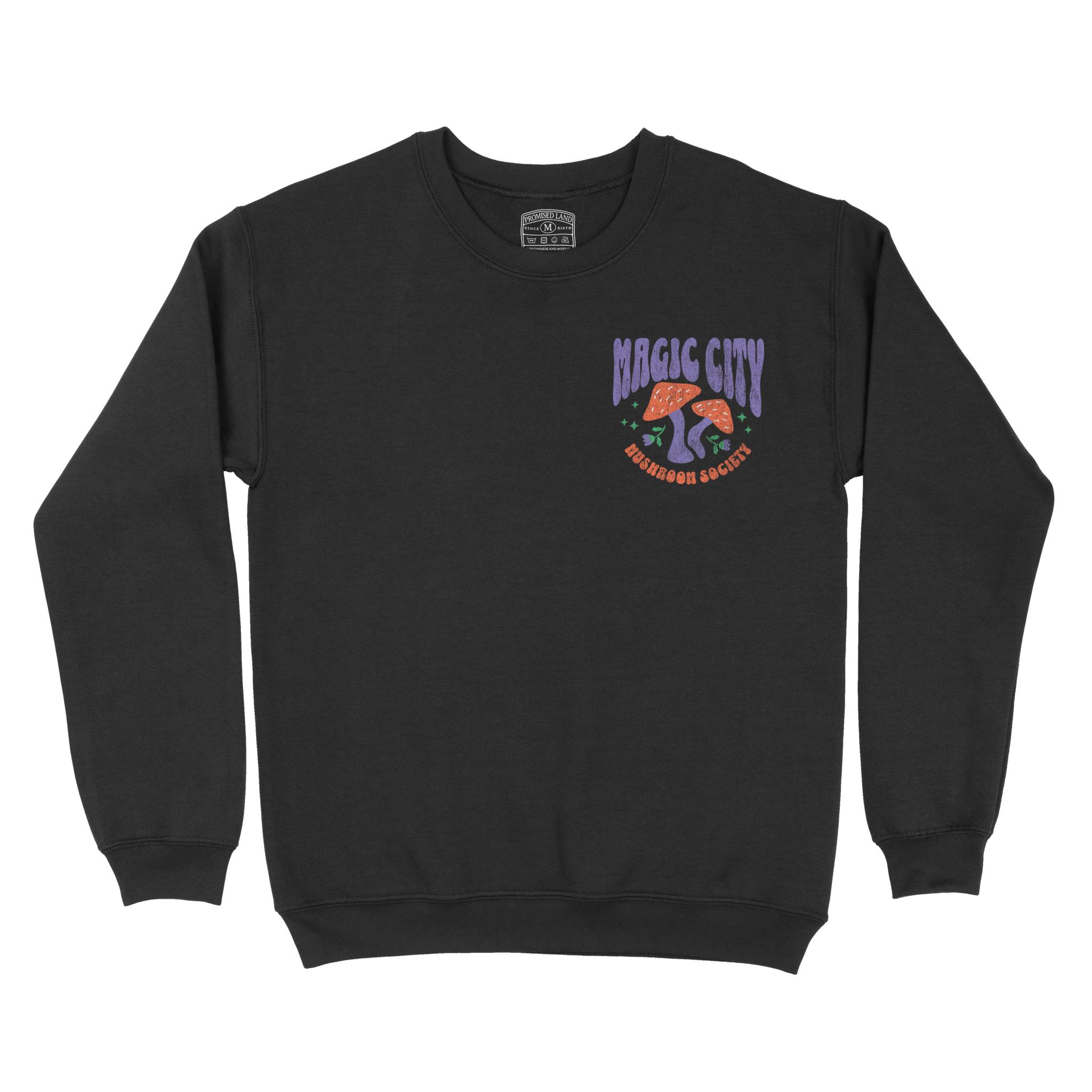 Miami Crewneck in Black - front view