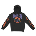 Miami Hoodie in Black - front-sleeves view