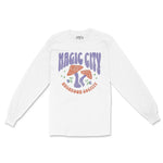 Miami Mushroom Society Longsleeve in White - front view