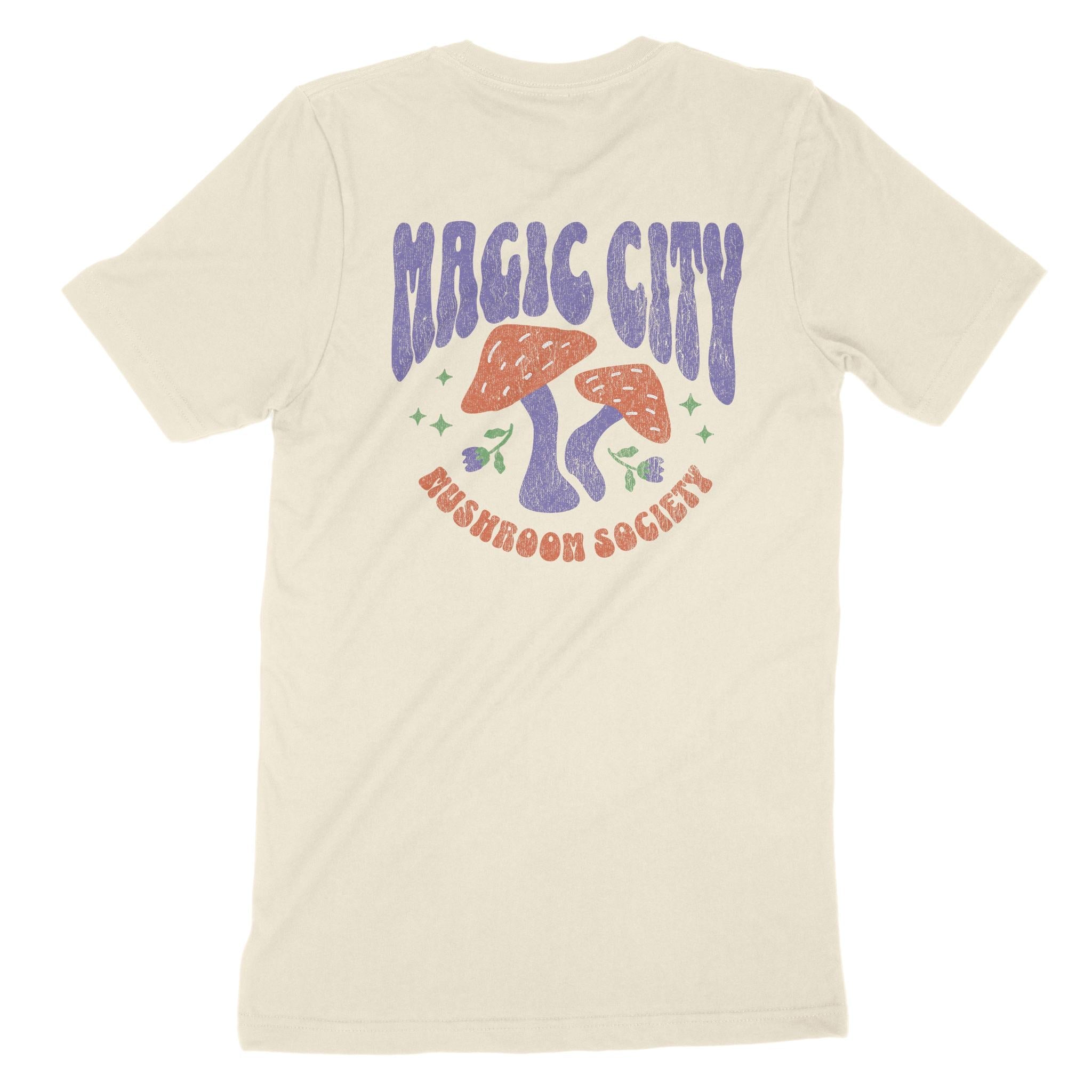 Miami Mushroom Society T-Shirt Natural back