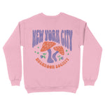 New York Mushroom Society Crewneck Light_Pink back