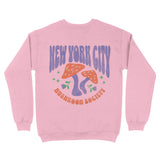 New York Mushroom Society Crewneck Light_Pink back
