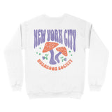New York Crewneck in White - back view