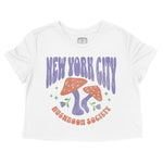 New York Mushroom Society Cropped Tee White front