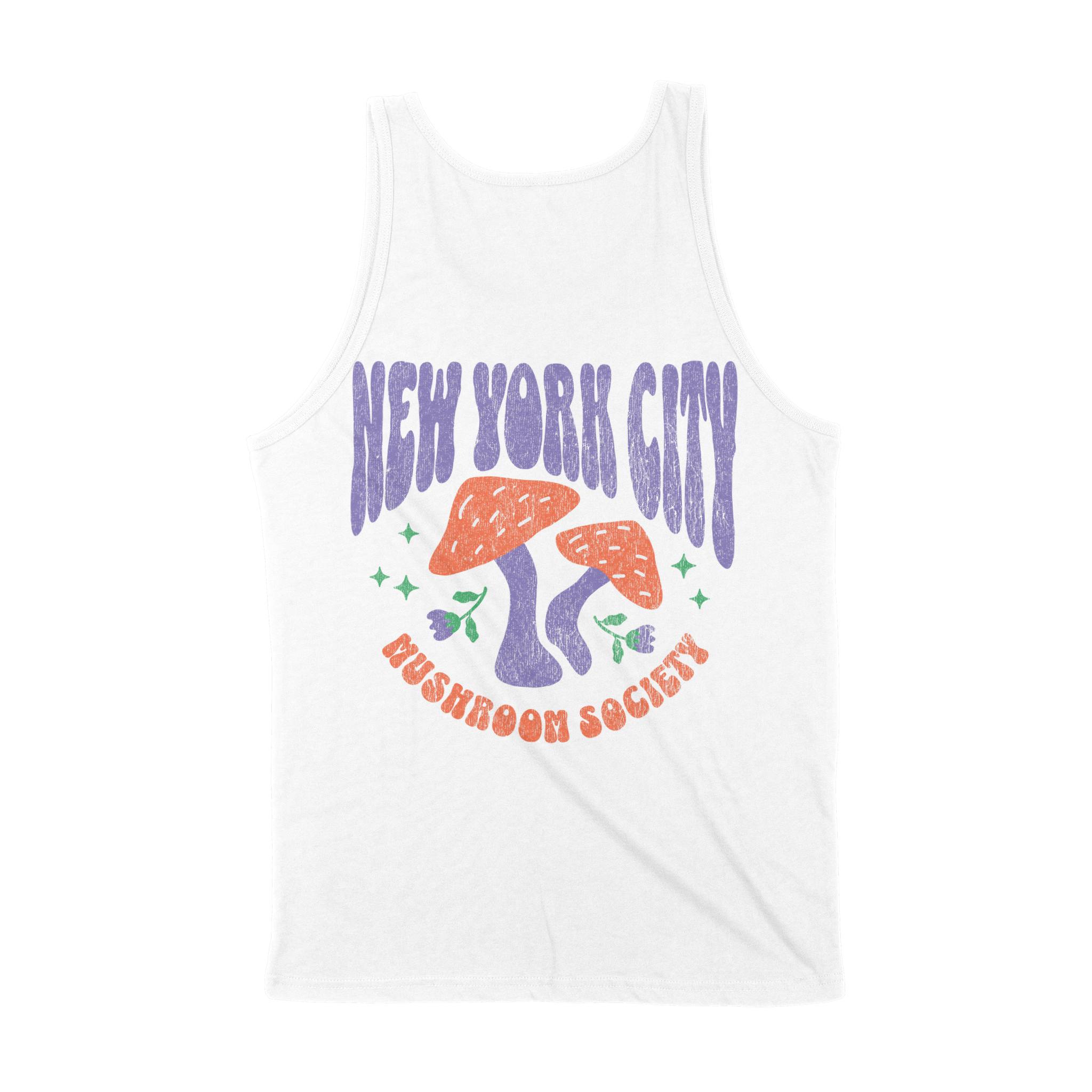 New York Tank Top in White - back view