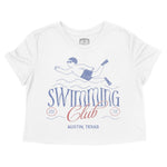 Austin Swimming Club Cropped Tee White front