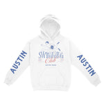 Austin Hoodie in White - front-sleeves view