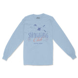 Austin Swimming Club Longsleeve in Light Blue - front view