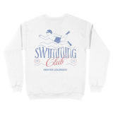 Denver Crewneck in White - back view