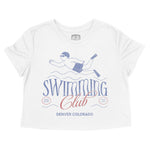 Denver Swimming Club Cropped Tee White front