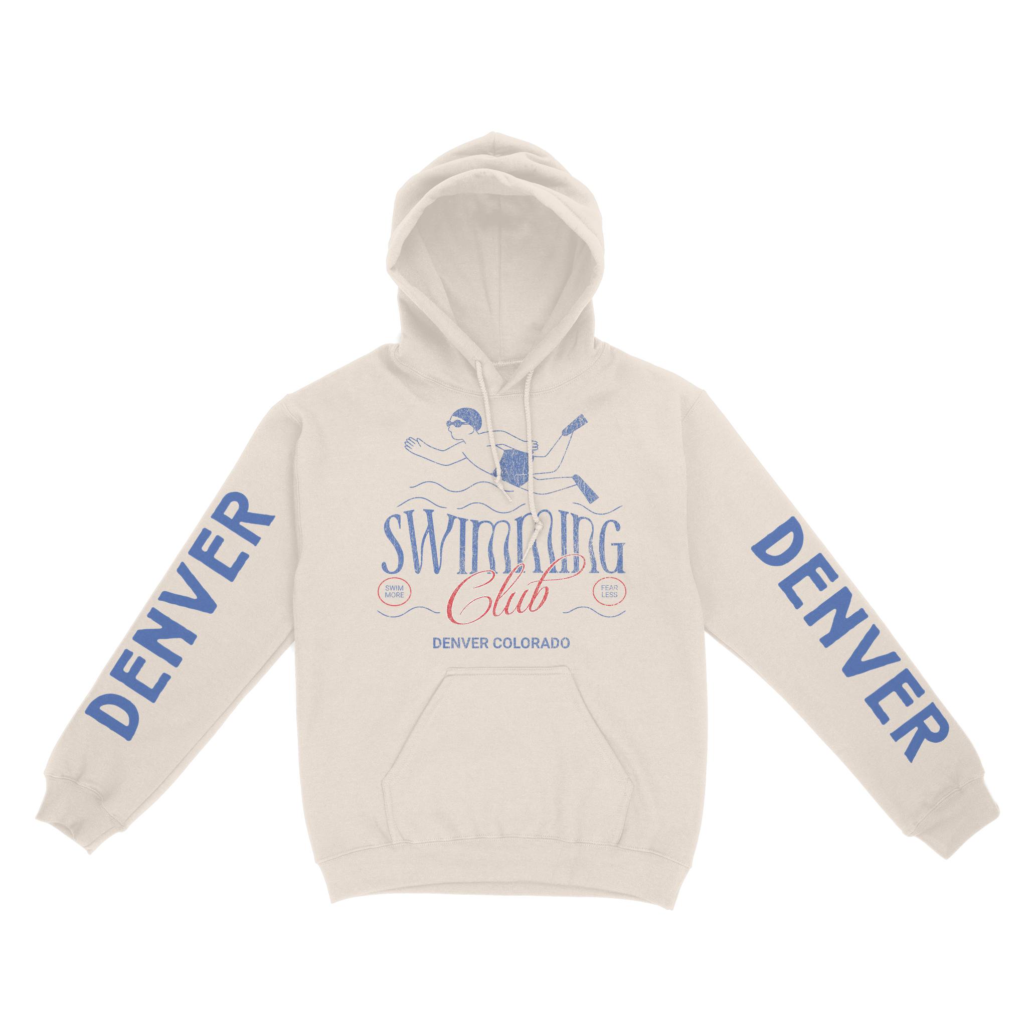 Denver Hoodie in Natural - front-sleeves view
