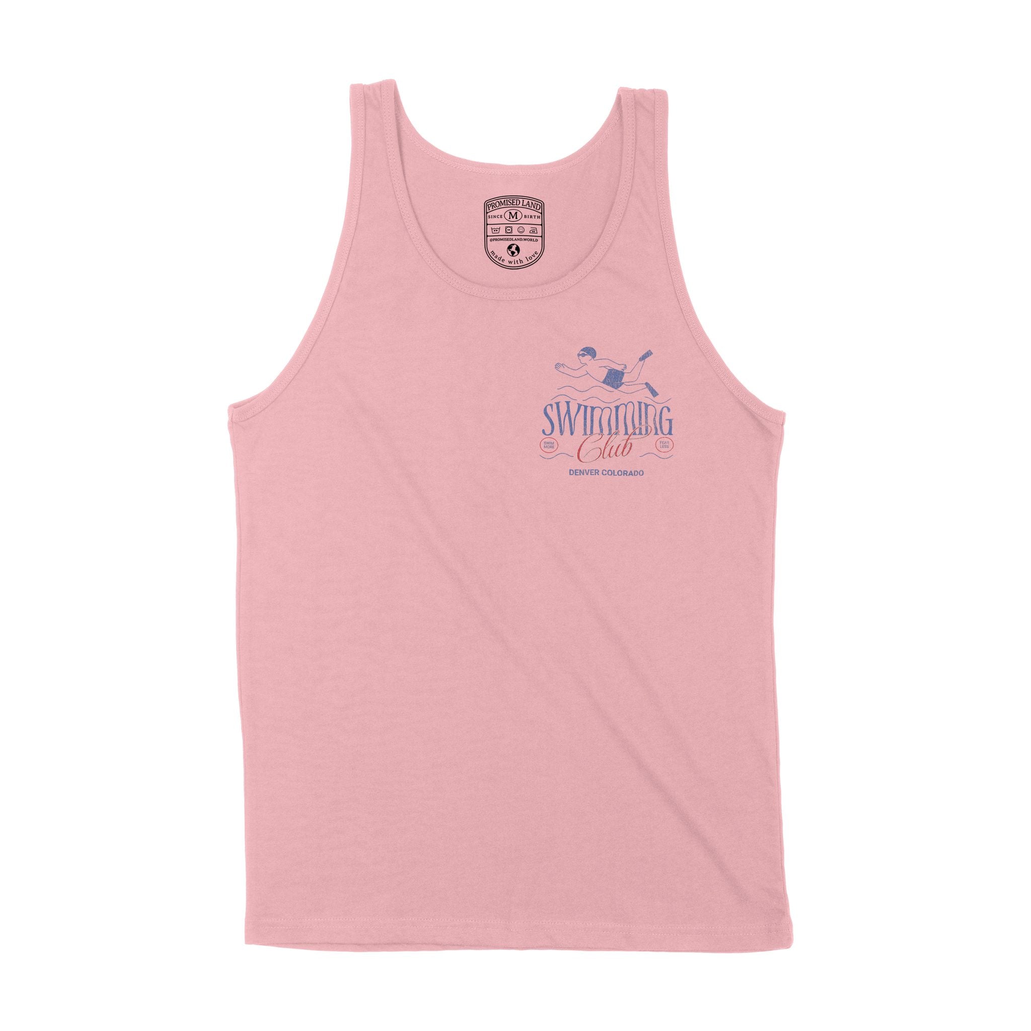 Denver Swimming Club Tank Top Pink front