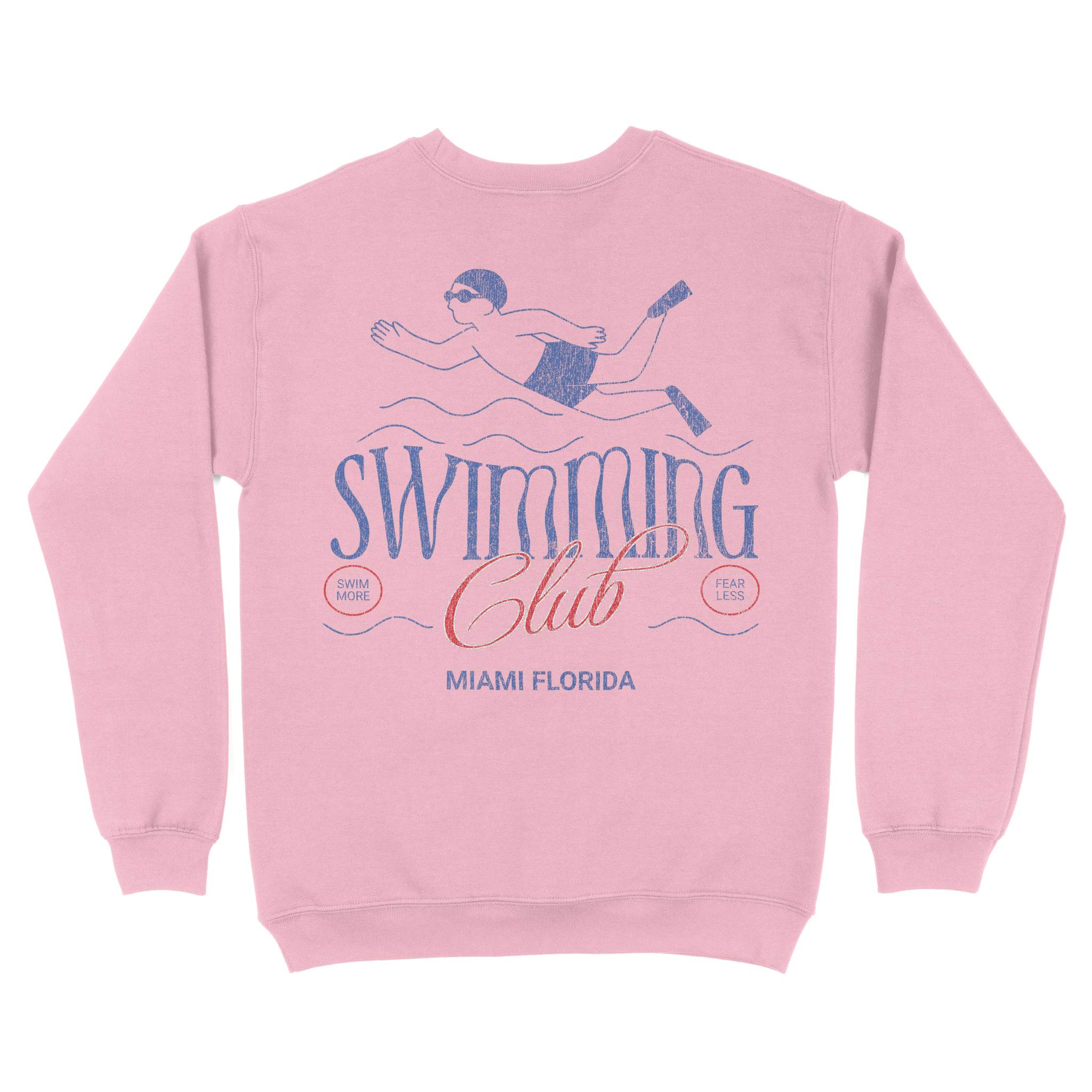 Miami Swimming Club Crewneck Light Pink back