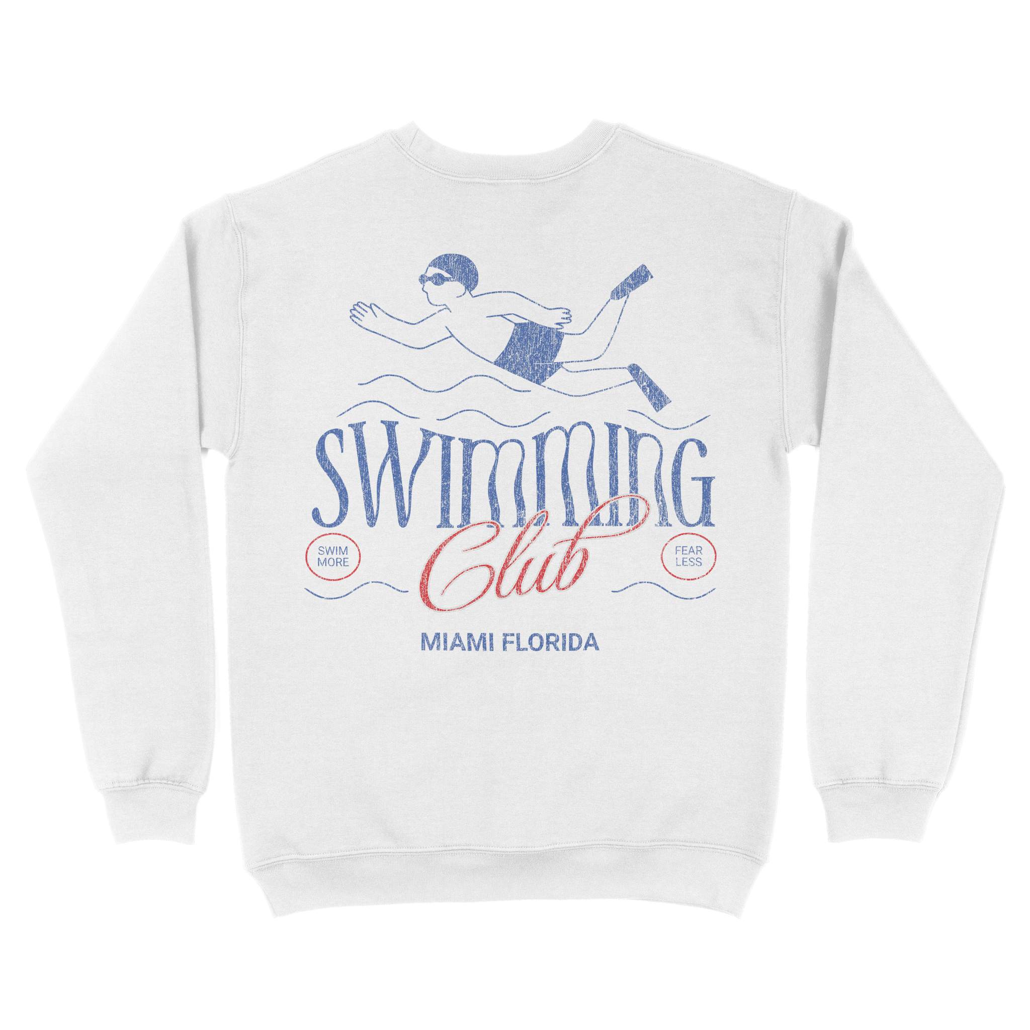 Miami Swimming Club Crewneck White back