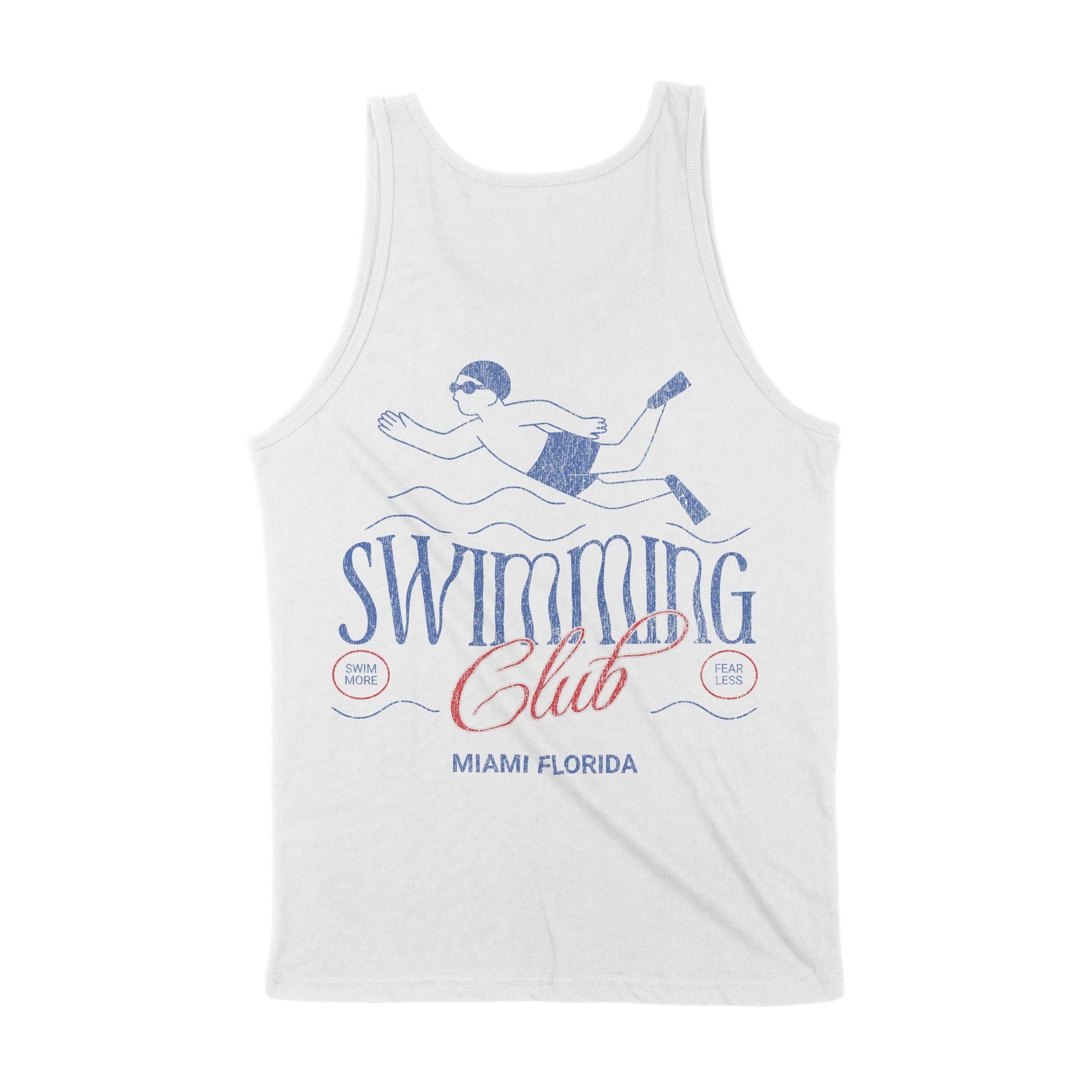 Miami Swimming Club Tank Top White back