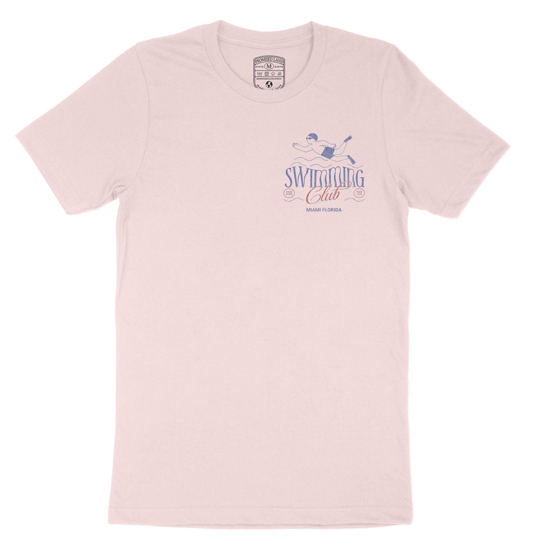 Miami Swimming Club T-Shirt Soft Pink front