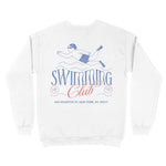 New York Crewneck in White - back view