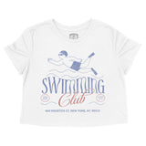 New York Swimming Club Cropped Tee White front