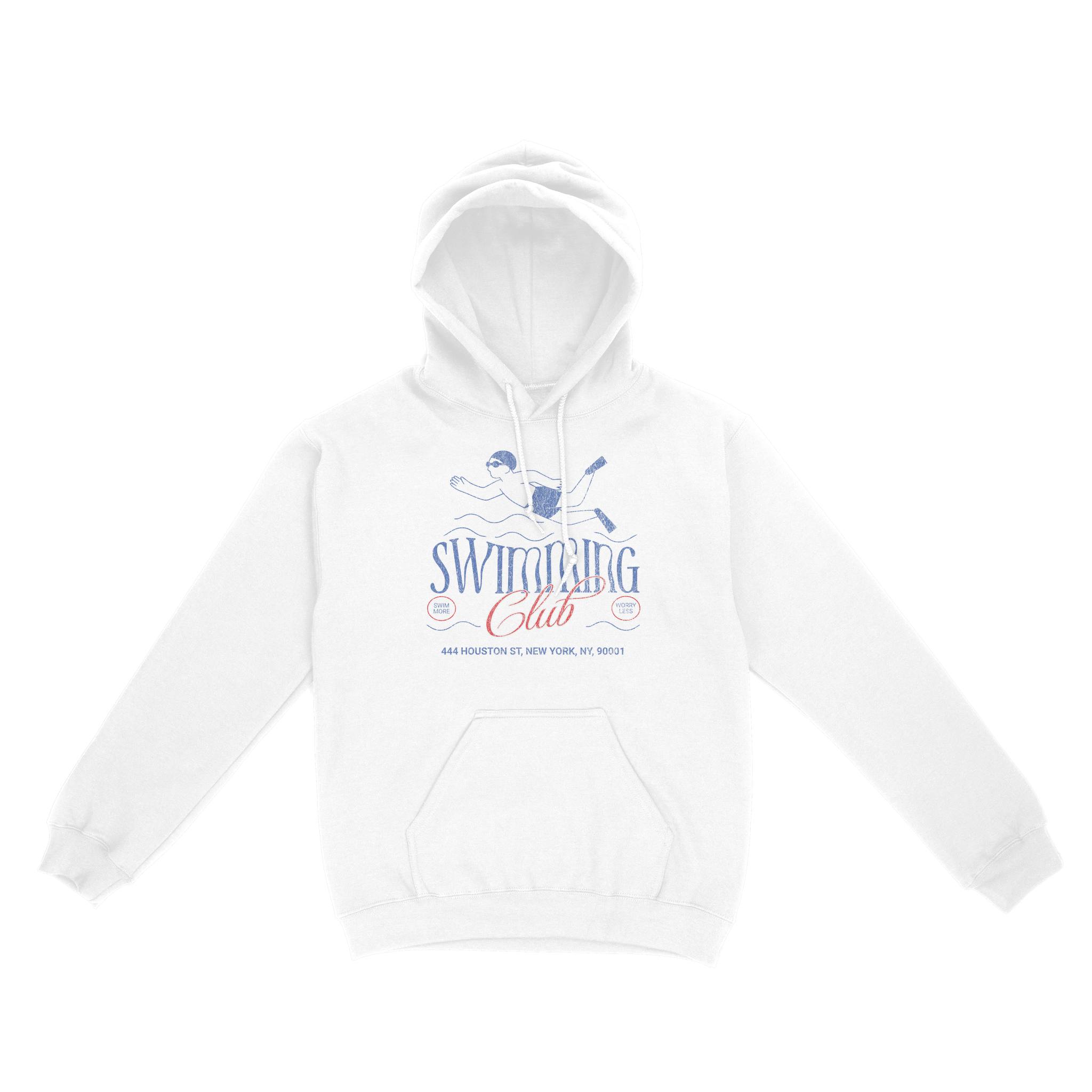 New York Hoodie in White - front view
