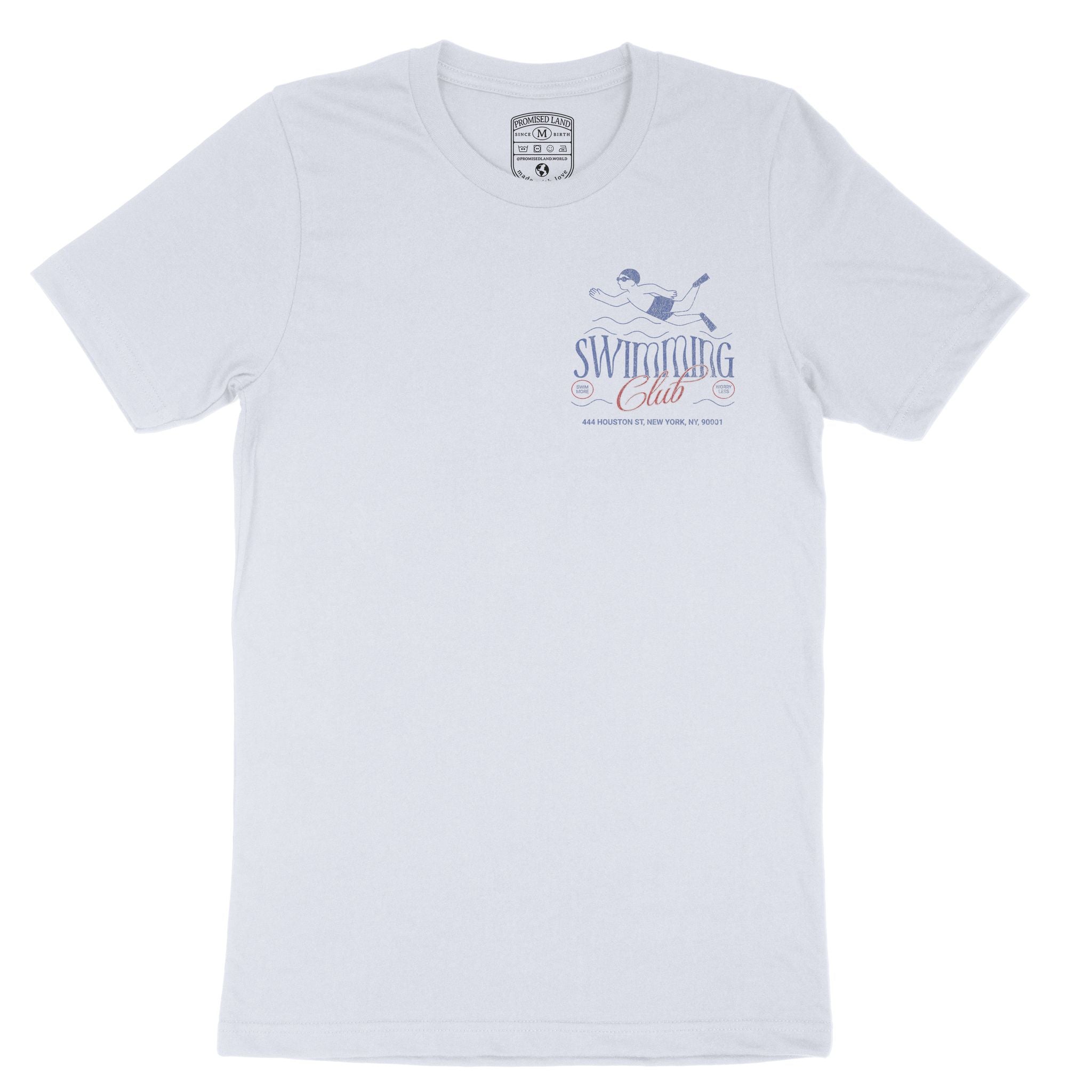 New York Swimming Club T-Shirt Light_Blue front