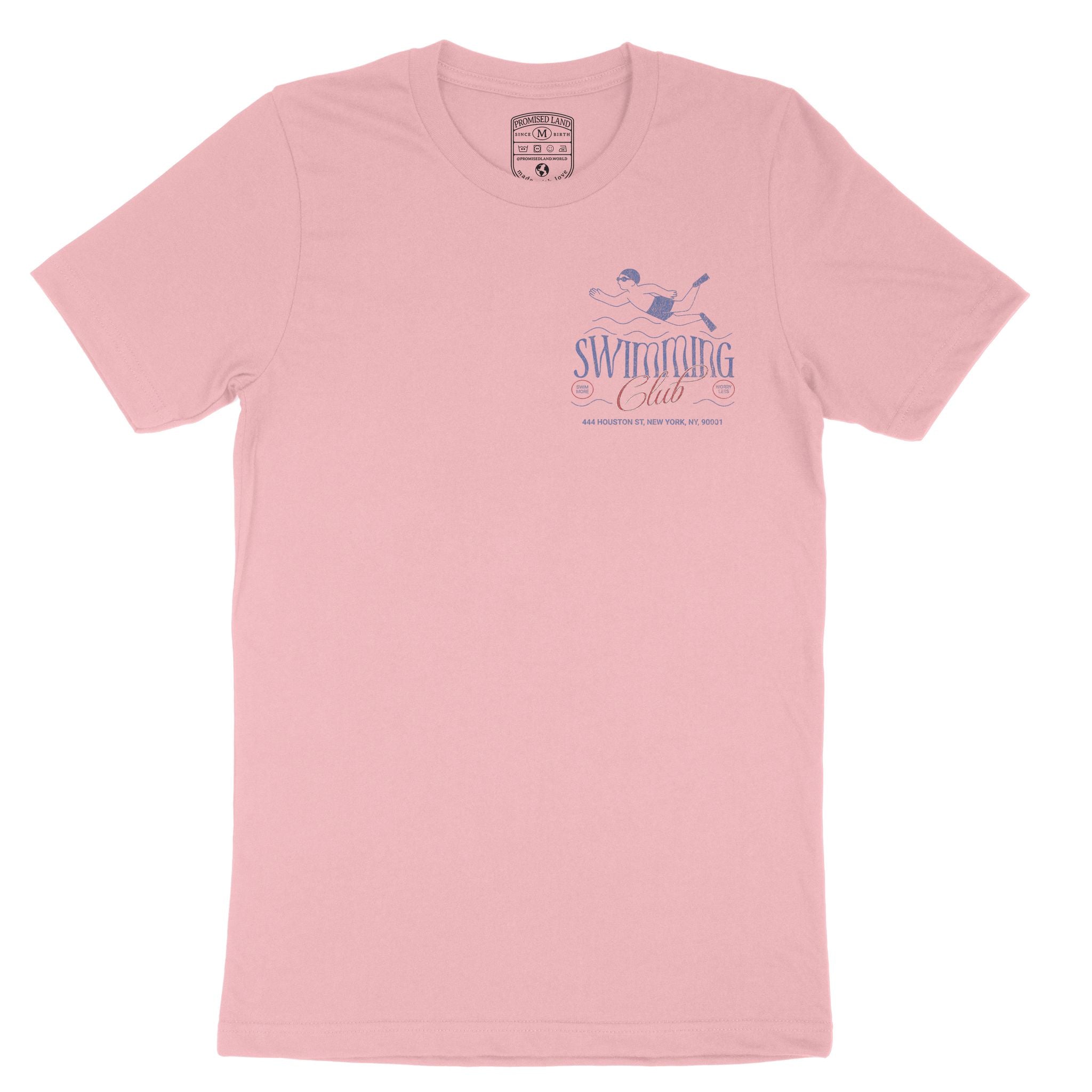 New York Swimming Club T-Shirt Pink front