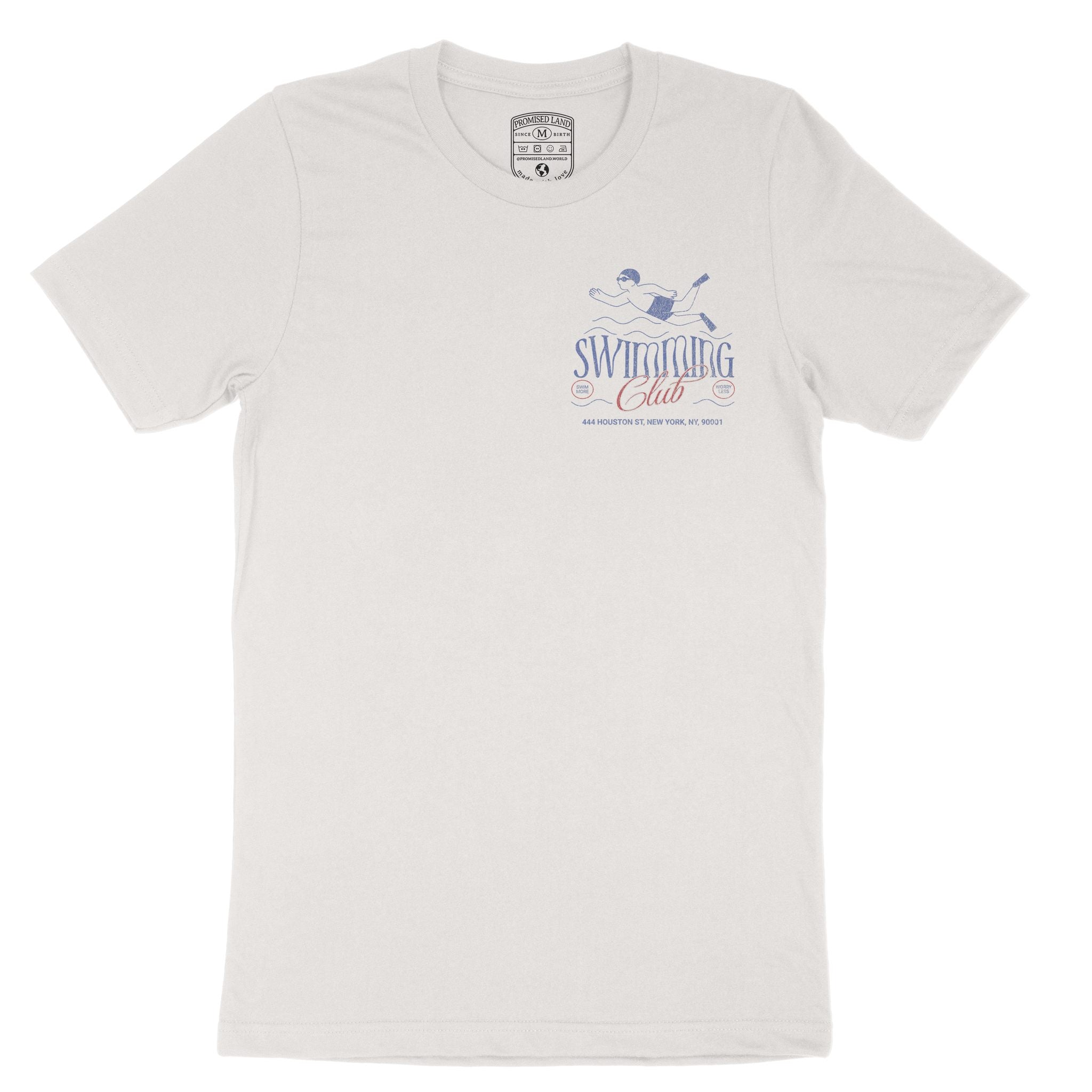 New York Swimming Club T-Shirt Vintage_White front