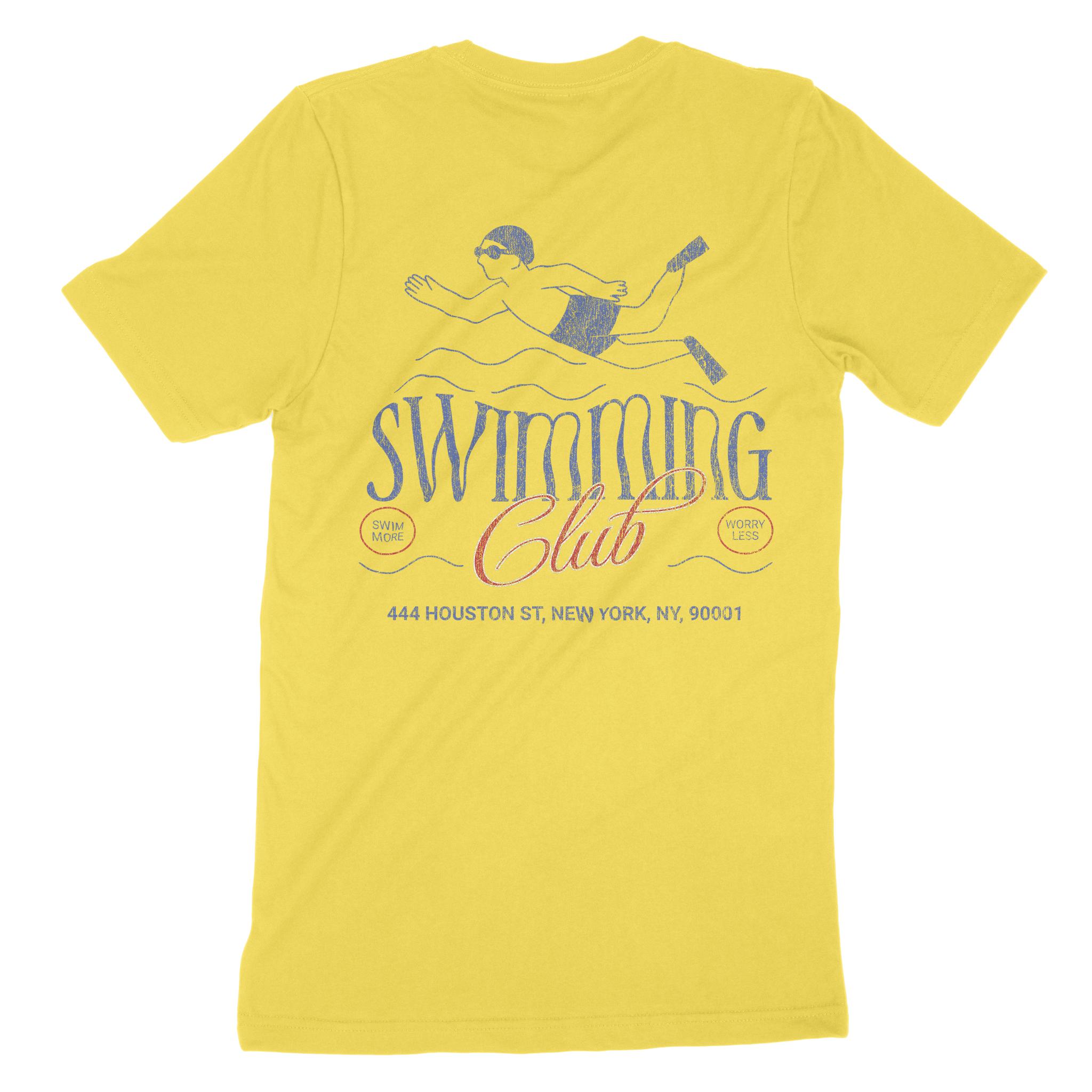 New York Swimming Club T-Shirt Yellow back