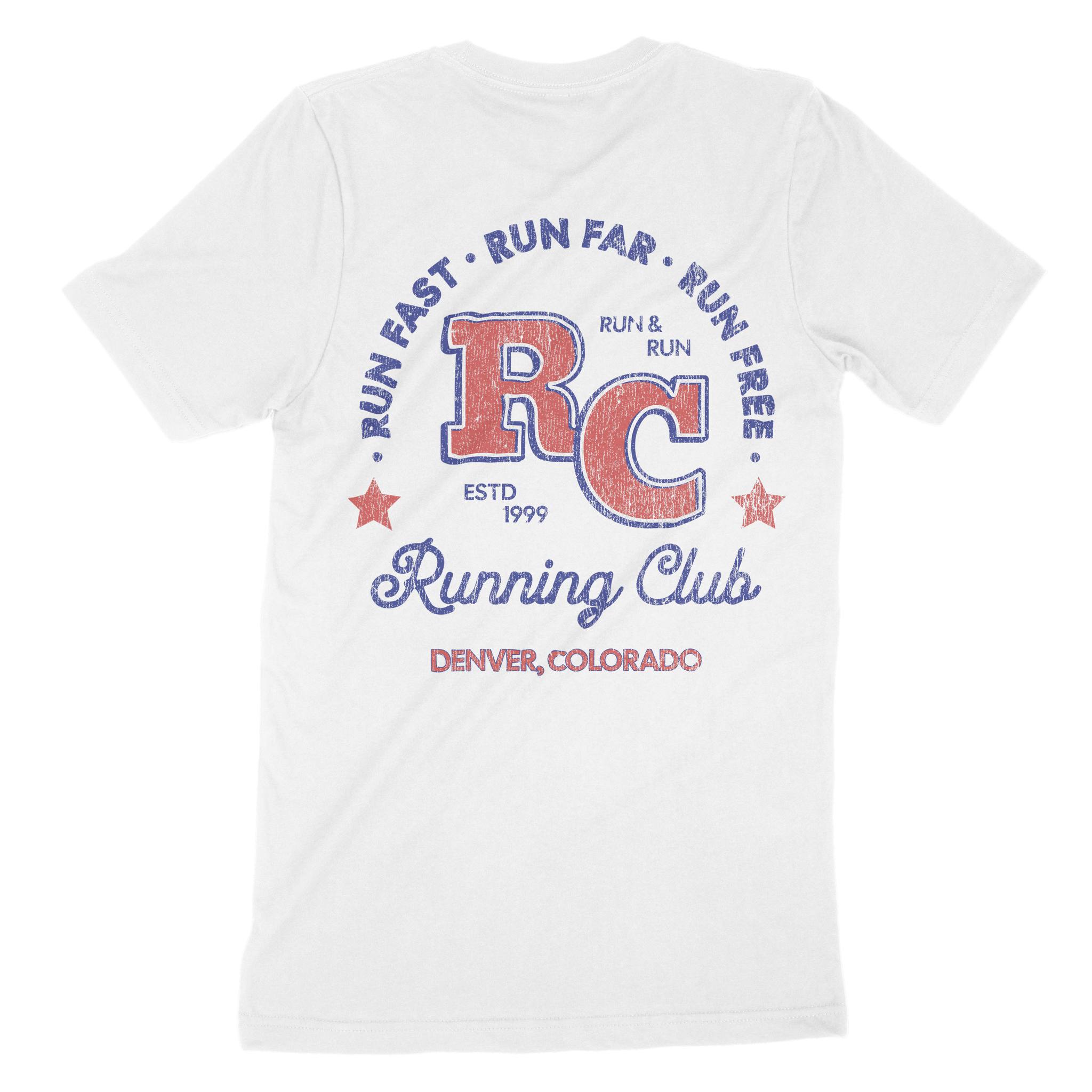 Denver Retro Runner T-Shirt White back