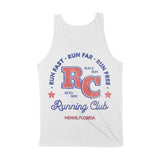 Miami Retro Runner Tank Top White back