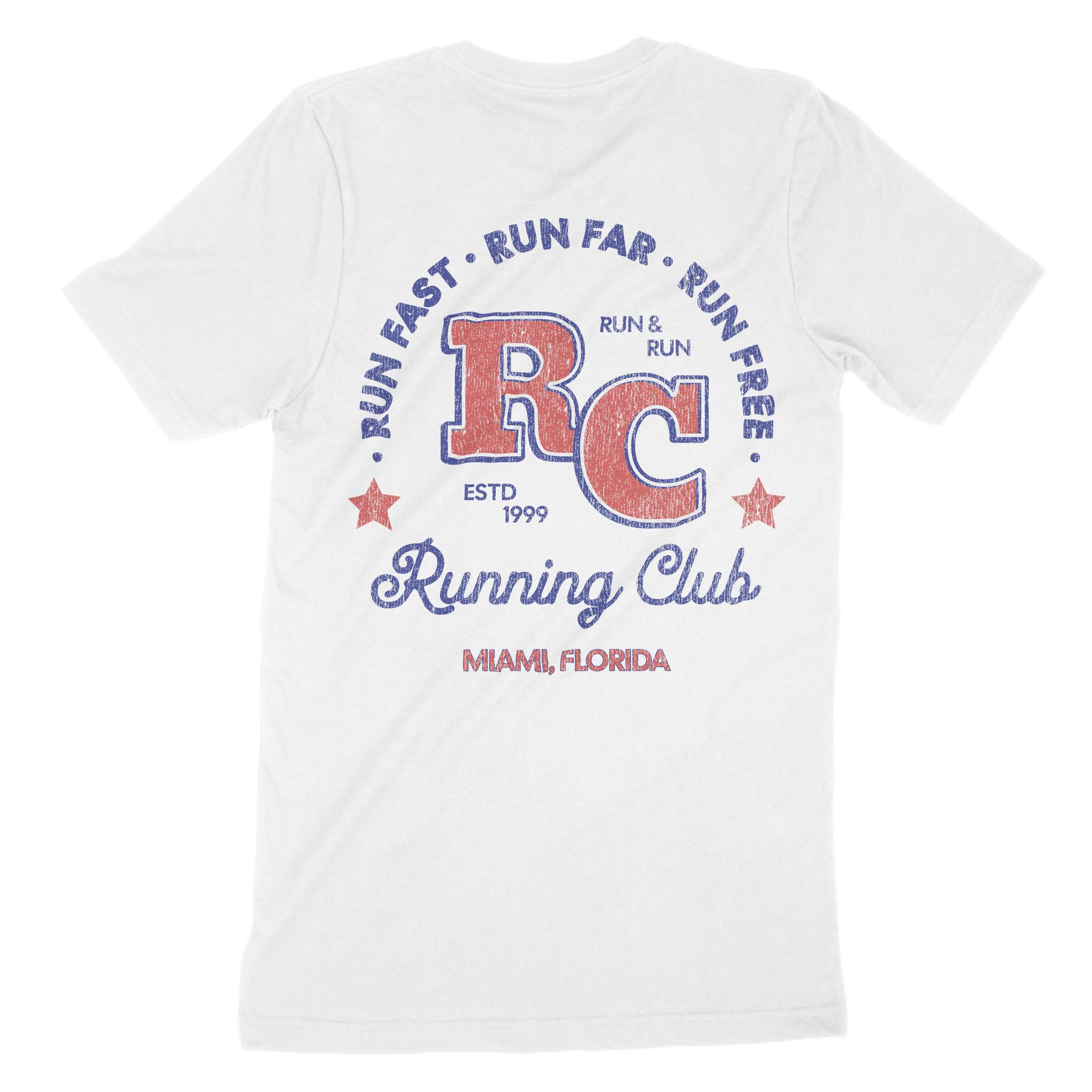 Miami Retro Runner T-Shirt White back