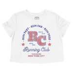 New York Retro Runner Cropped Tee White front