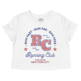New York Retro Runner Cropped Tee White front