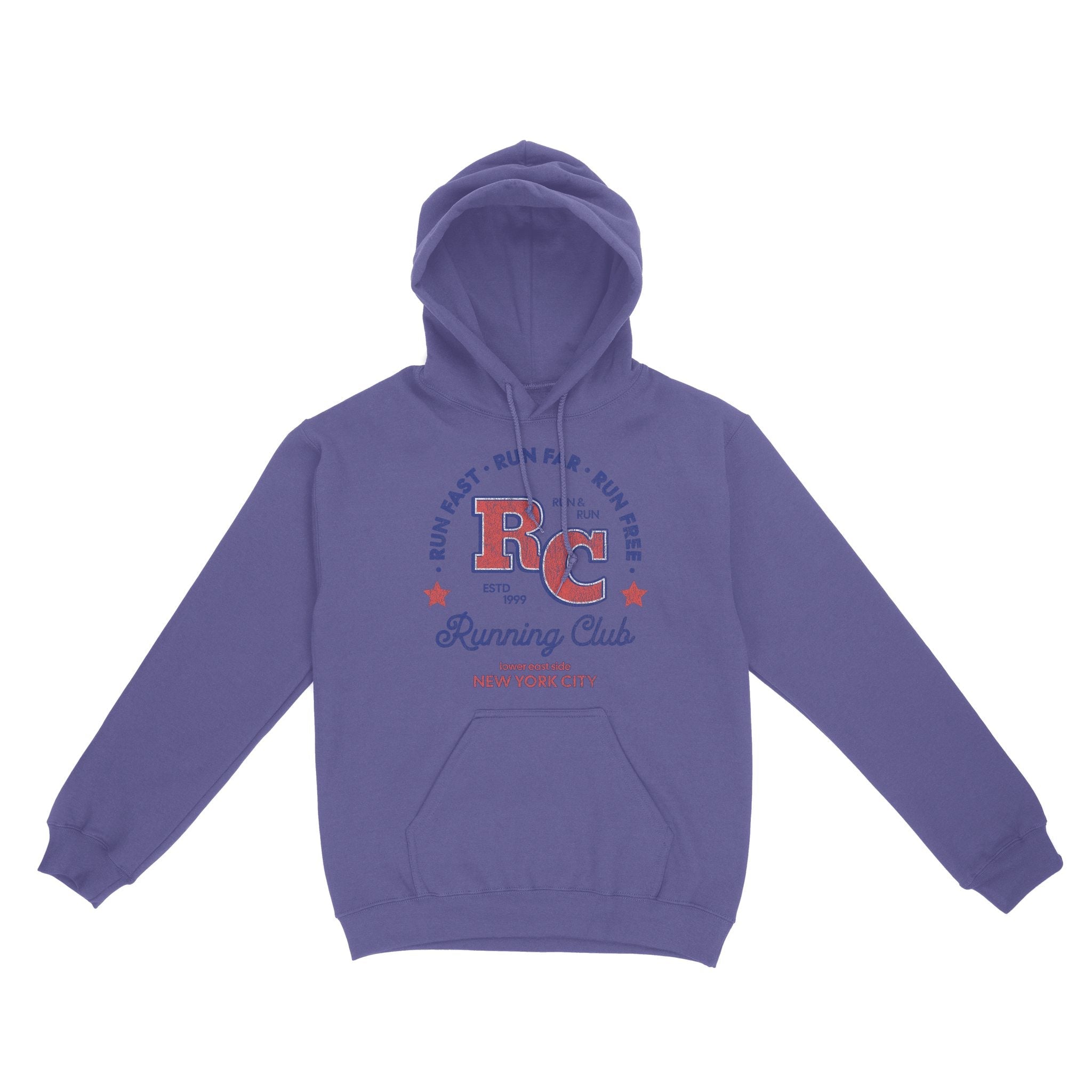 New York Retro Runner Hoodie Violet front