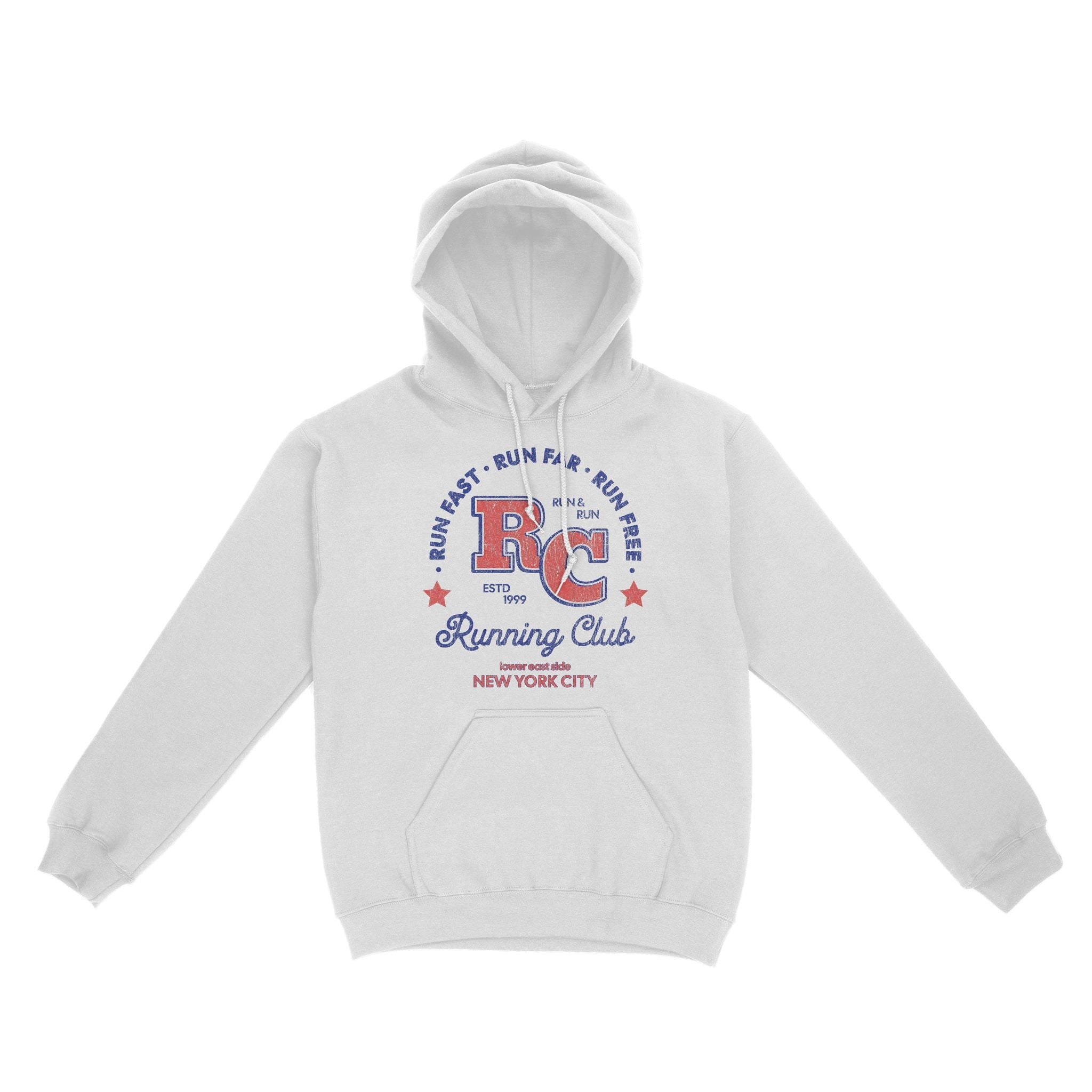 New York Retro Runner Hoodie White front