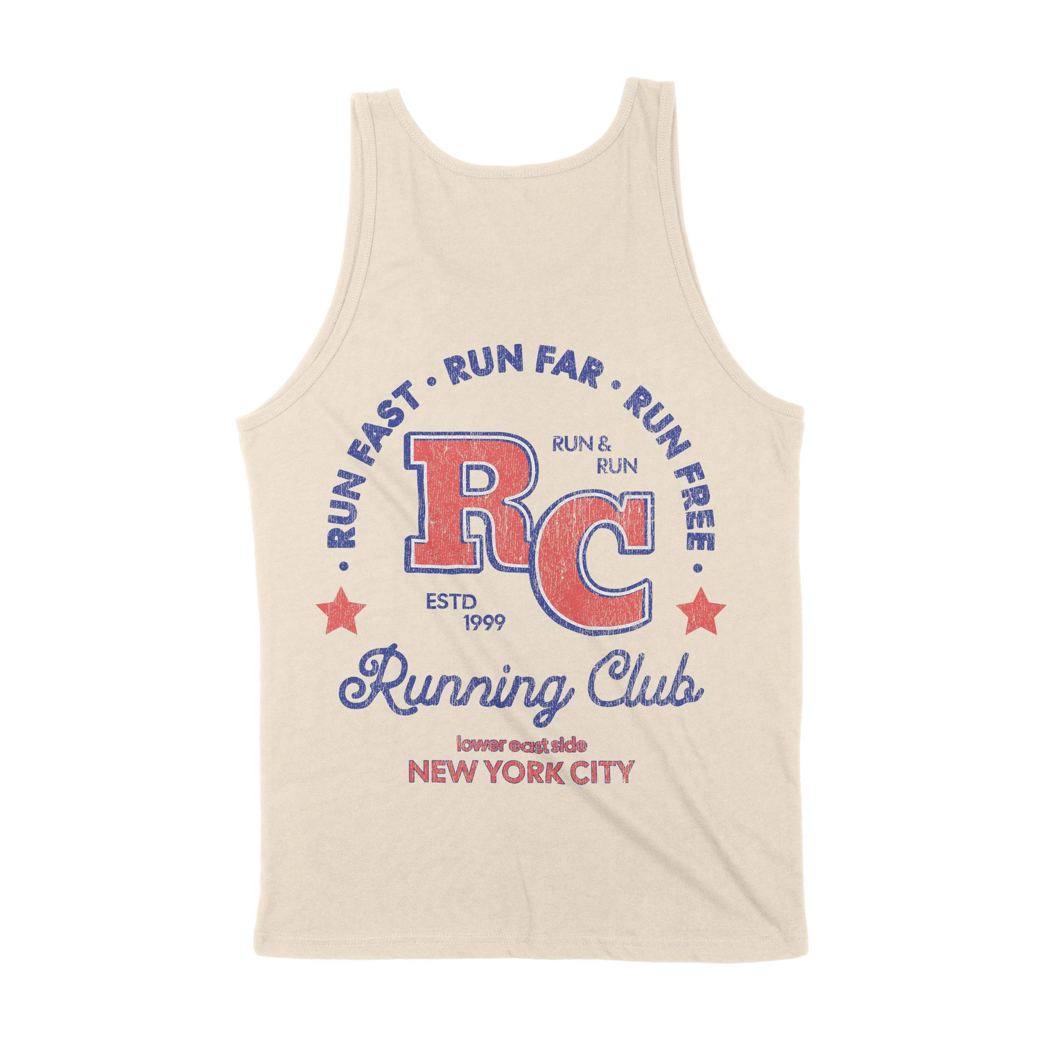New York Retro Runner Tank Top Natural back