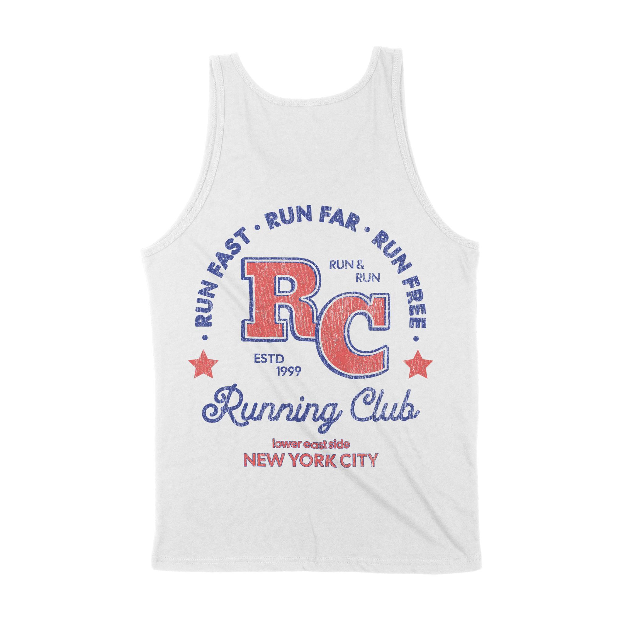 New York Retro Runner Tank Top White back