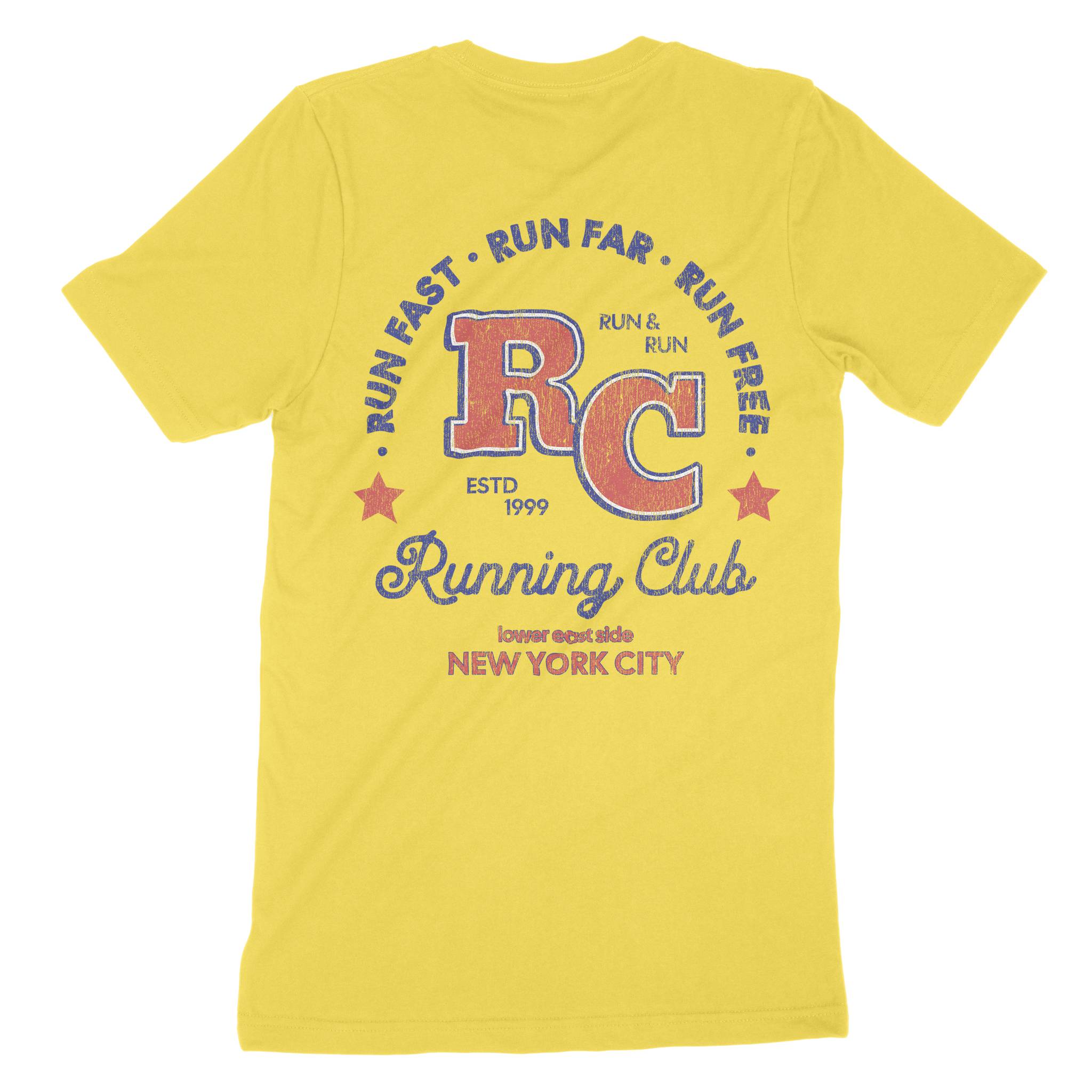 New York Retro Runner T-Shirt Yellow back