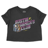 Austin Gamer S Club Cropped Tee Black front