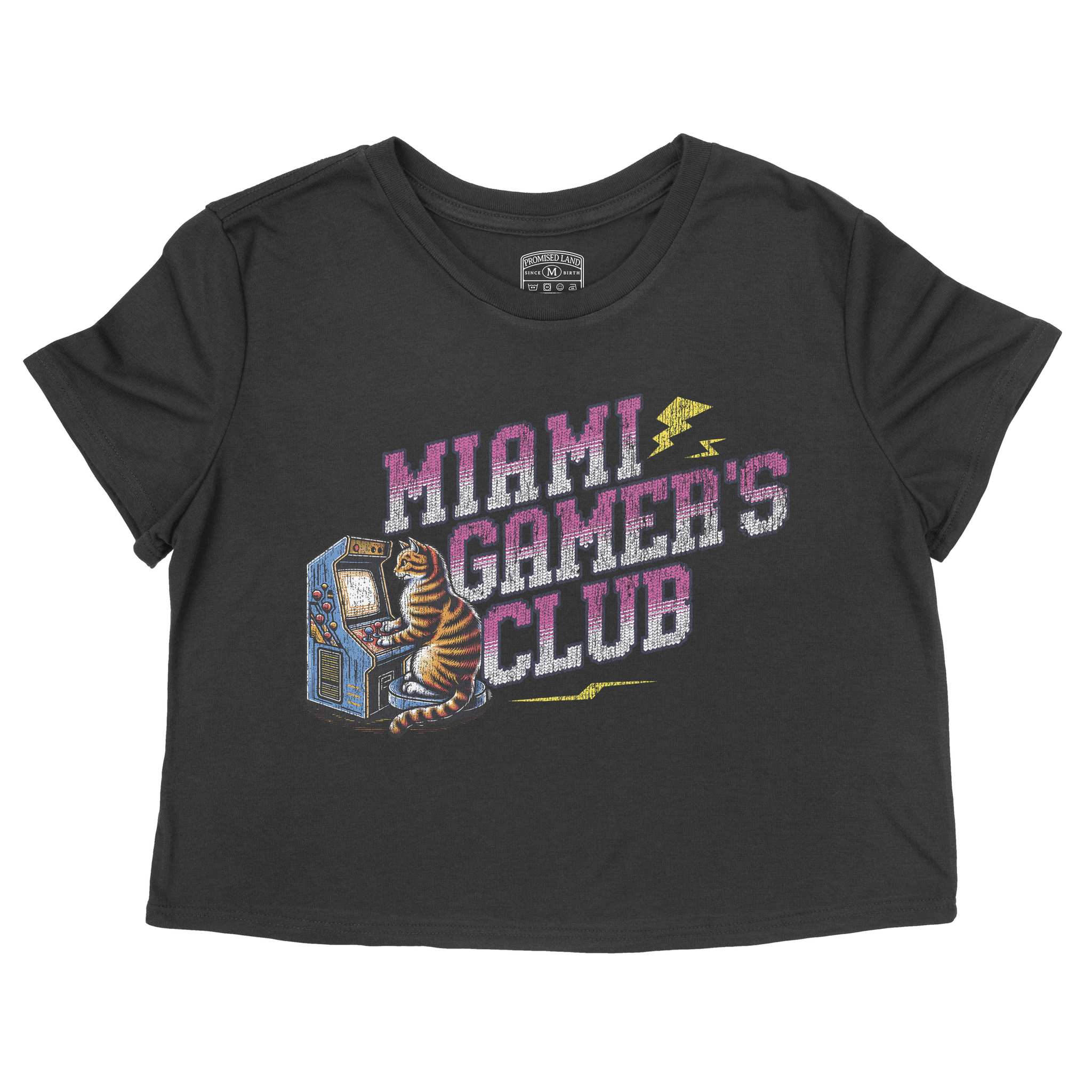 Miami Gamer S Club Cropped Tee Black front