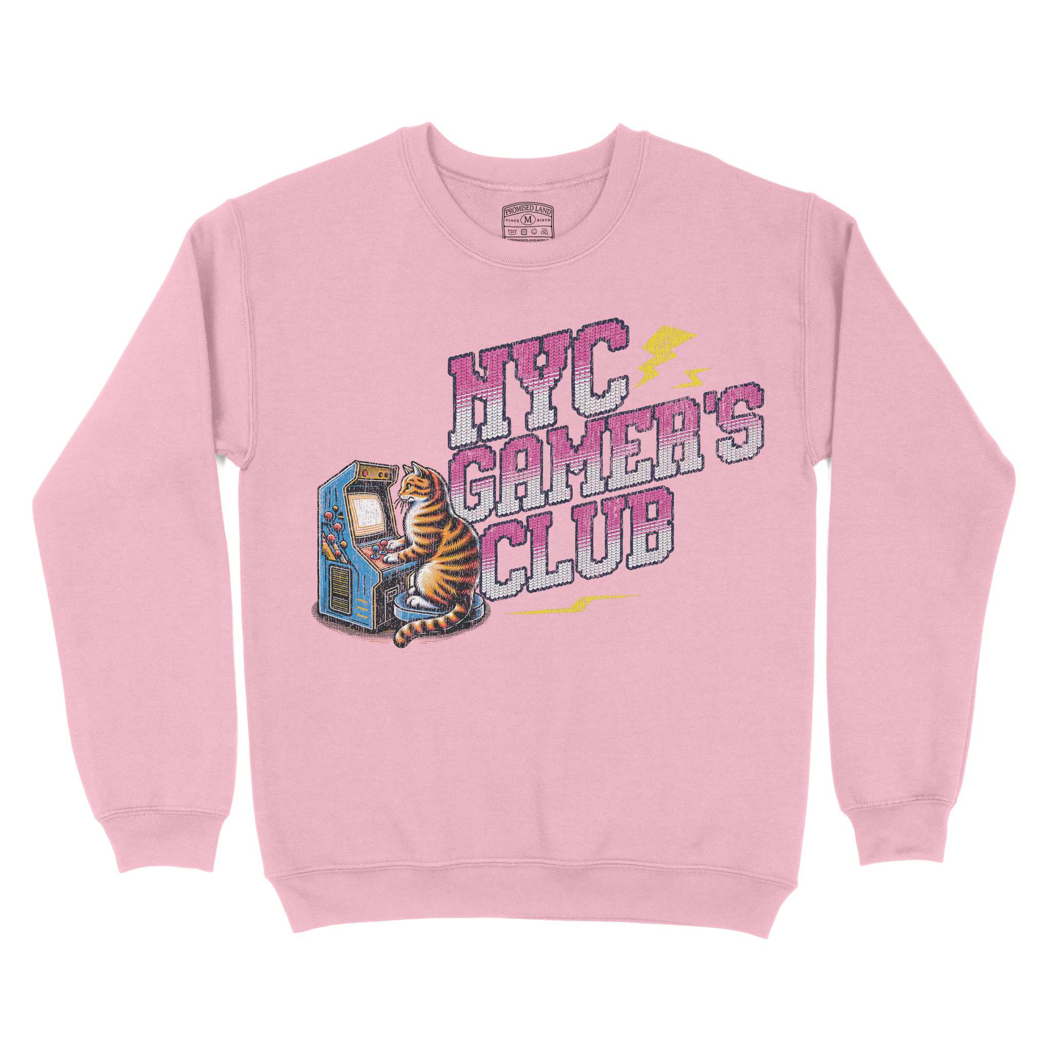 New York Gamer S Club Crewneck Light Pink front