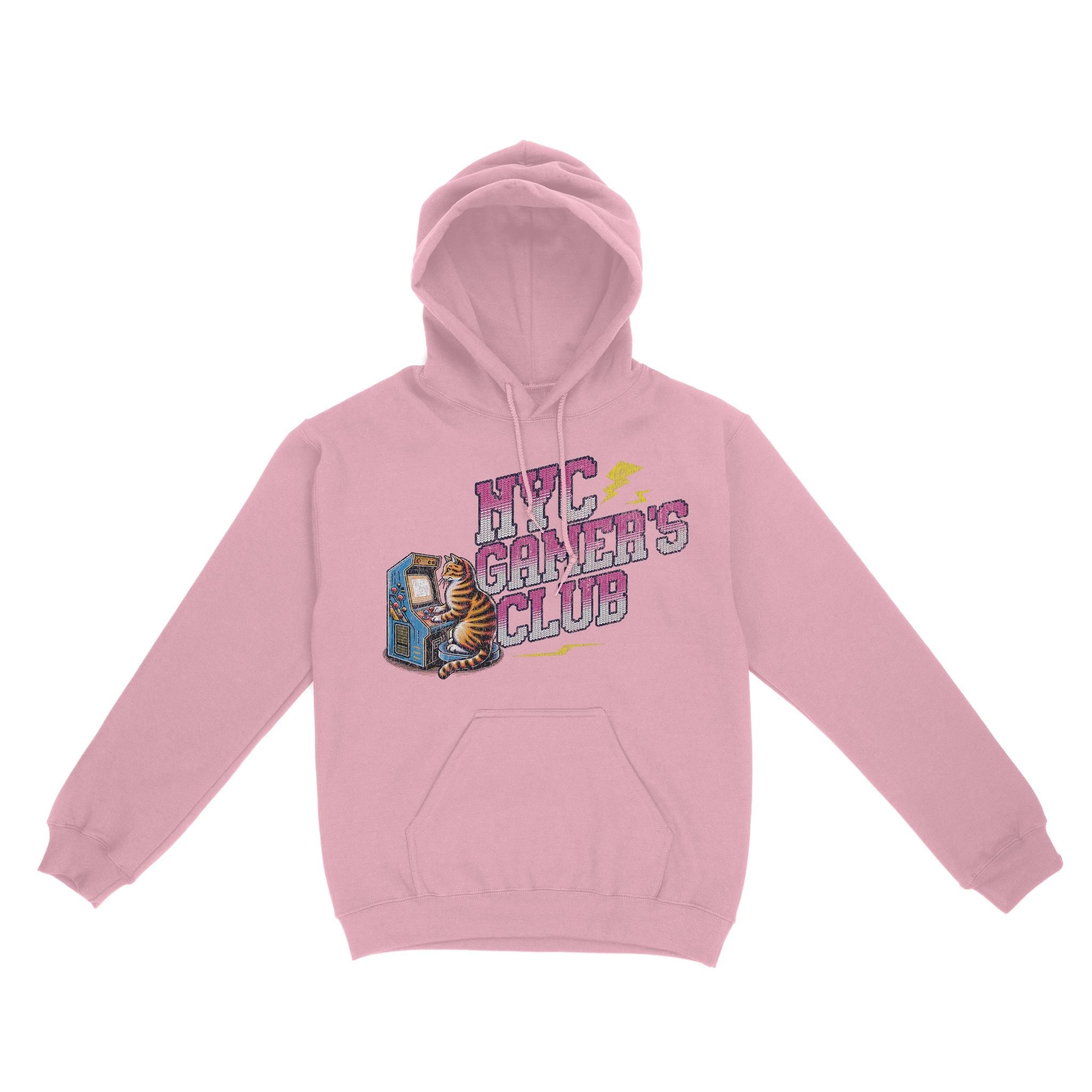 New York Gamer S Club Hoodie Light Pink front