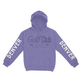 Denver Hoodie in Violet - front-sleeves view