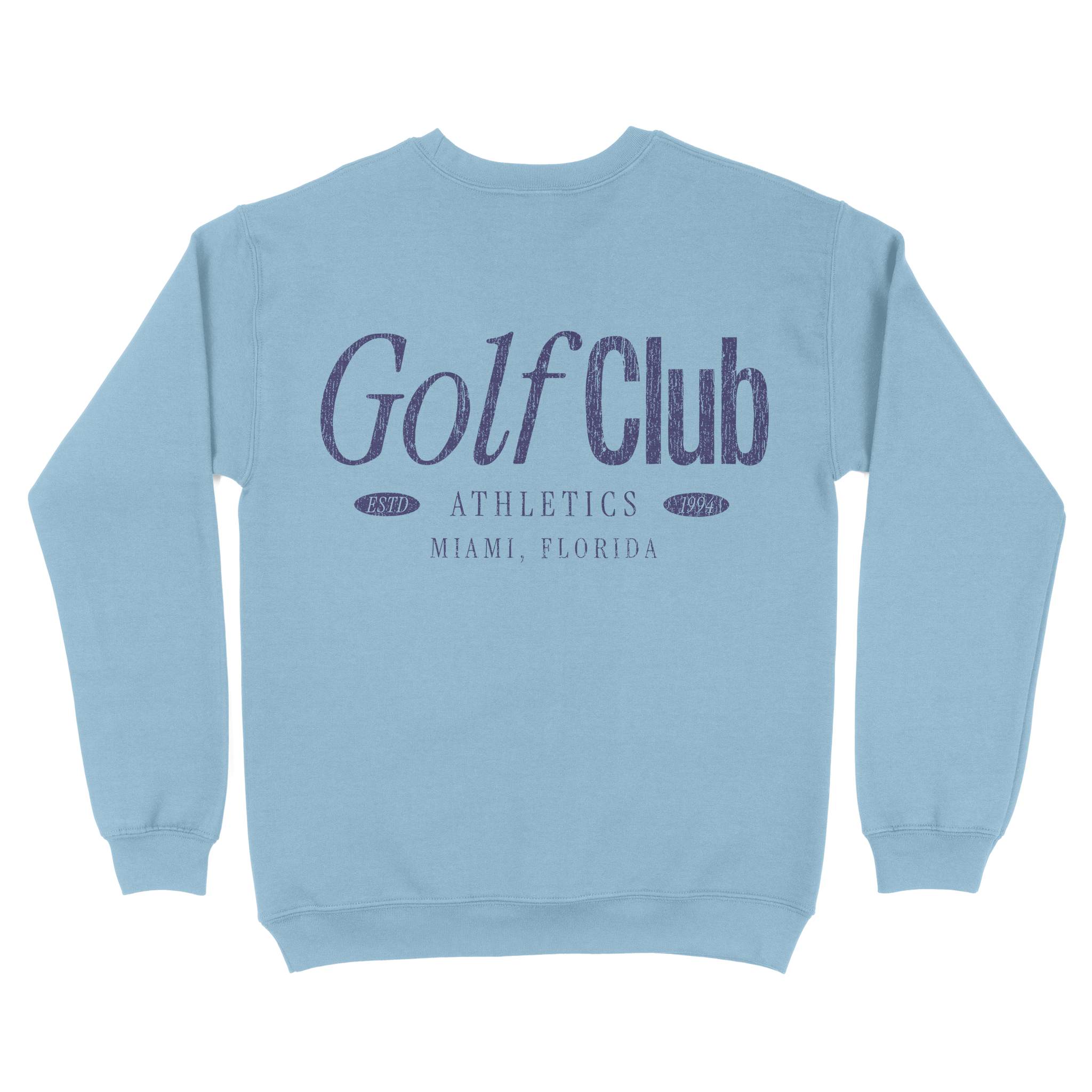 Miami Golf Club 2 Crewneck Light Blue back